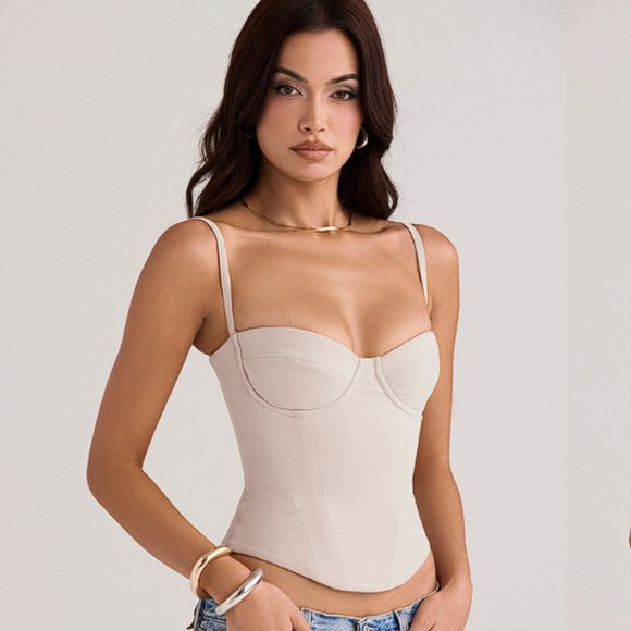 HOUSE OF CB 'Shanna' Oyster Underwired Corset NWOT - Picture 4 of 10